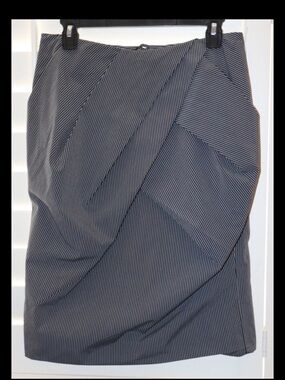 PAUW Amsterdam Skirt Grey Pinstriped Bubble Size 2